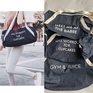 Private Party Duffel Gym & Juice Will Workout Cupcakes Meet Me Barre Gym Bag